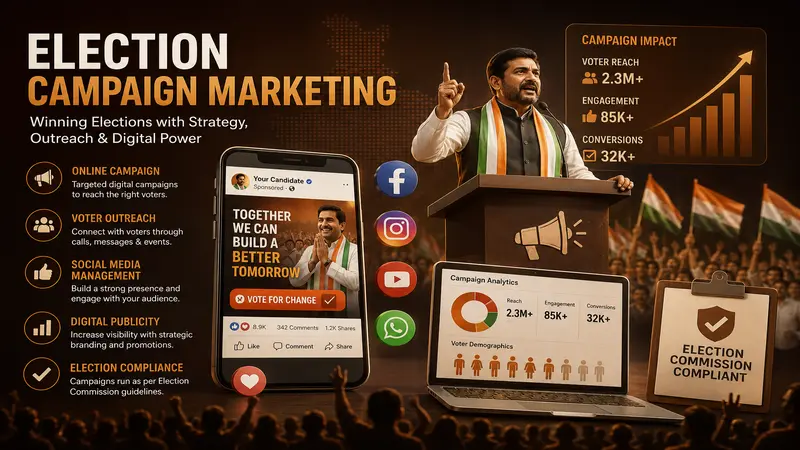 Election campaign digital marketing services across India by Seenstick