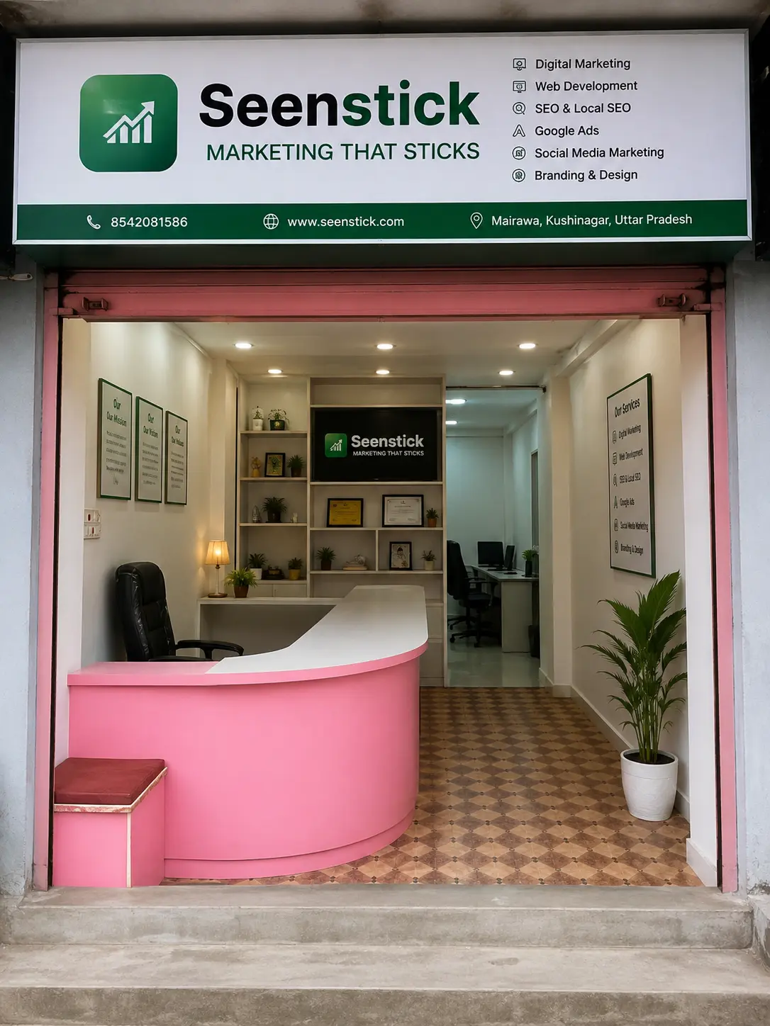 Seenstick digital marketing agency office in Kushinagar, Uttar Pradesh